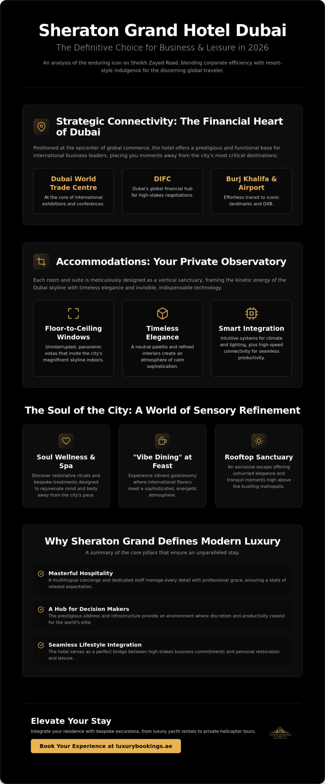 The Definitive Guide to Sheraton Grand Hotel Dubai: Luxury & Legacy in 2026